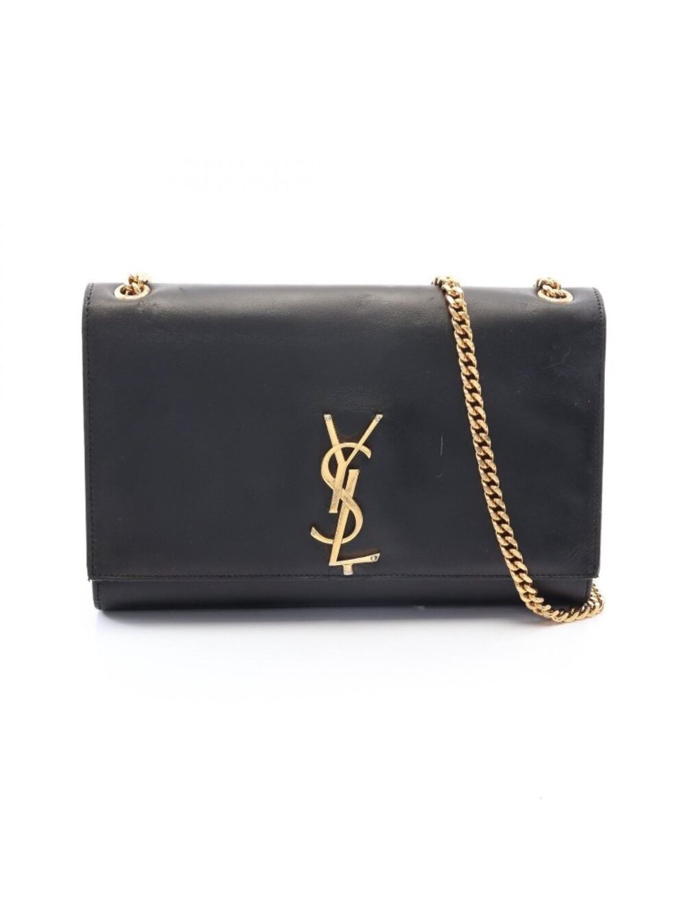 Saint Laurent Paris Shoulder Bag Kate Monogram Black Leather Chain